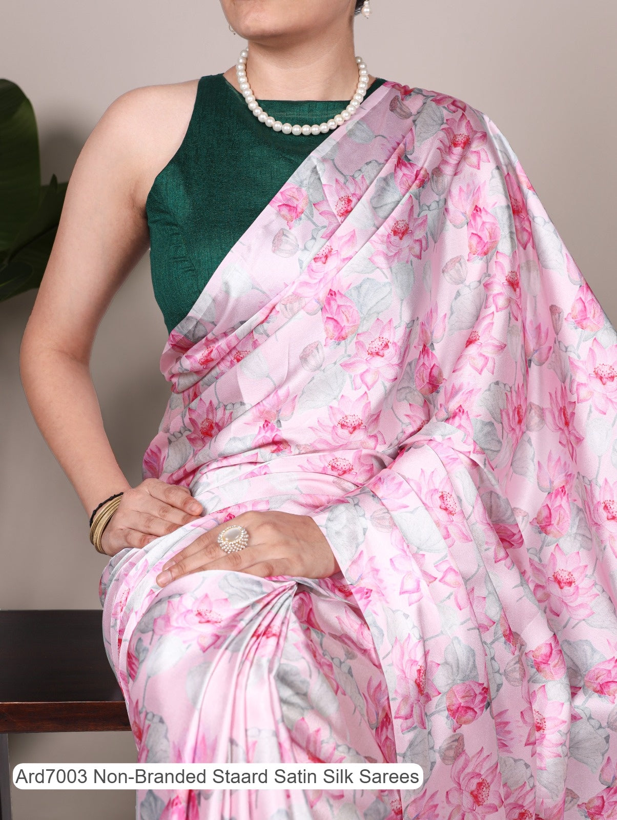 Ard7003 Non-Branded Staard Satin Silk Sarees