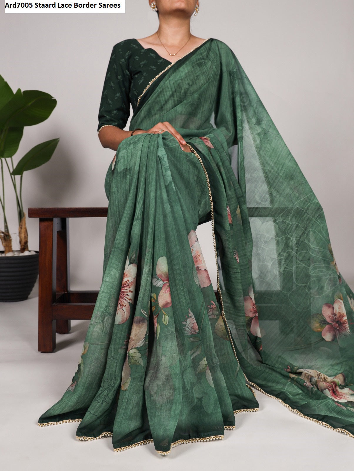 Ard7005 Staard Lace Border Sarees