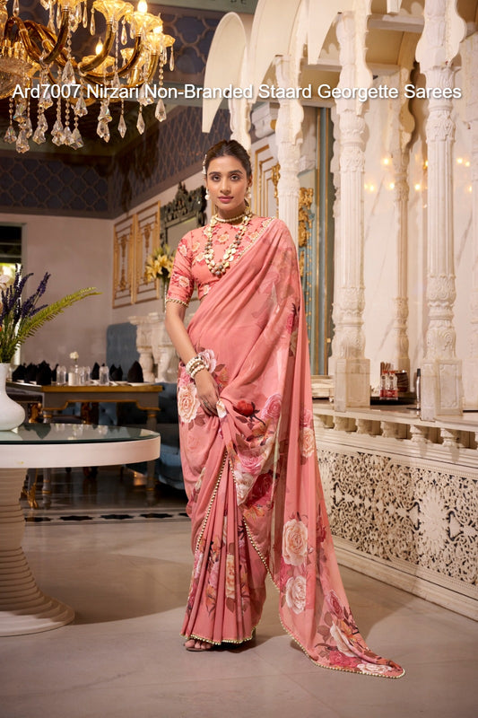 Ard7007 Nirzari Non-Branded Staard Georgette Sarees