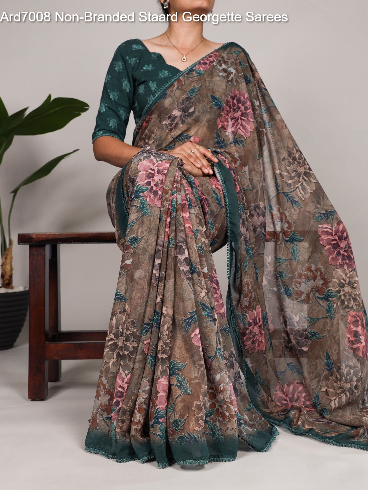 Ard7008 Non-Branded Staard Georgette Sarees