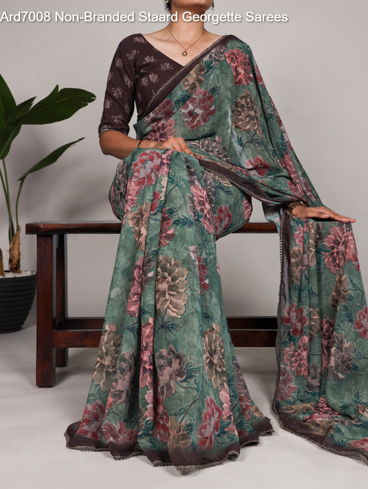 Ard7008 Non-Branded Staard Georgette Sarees