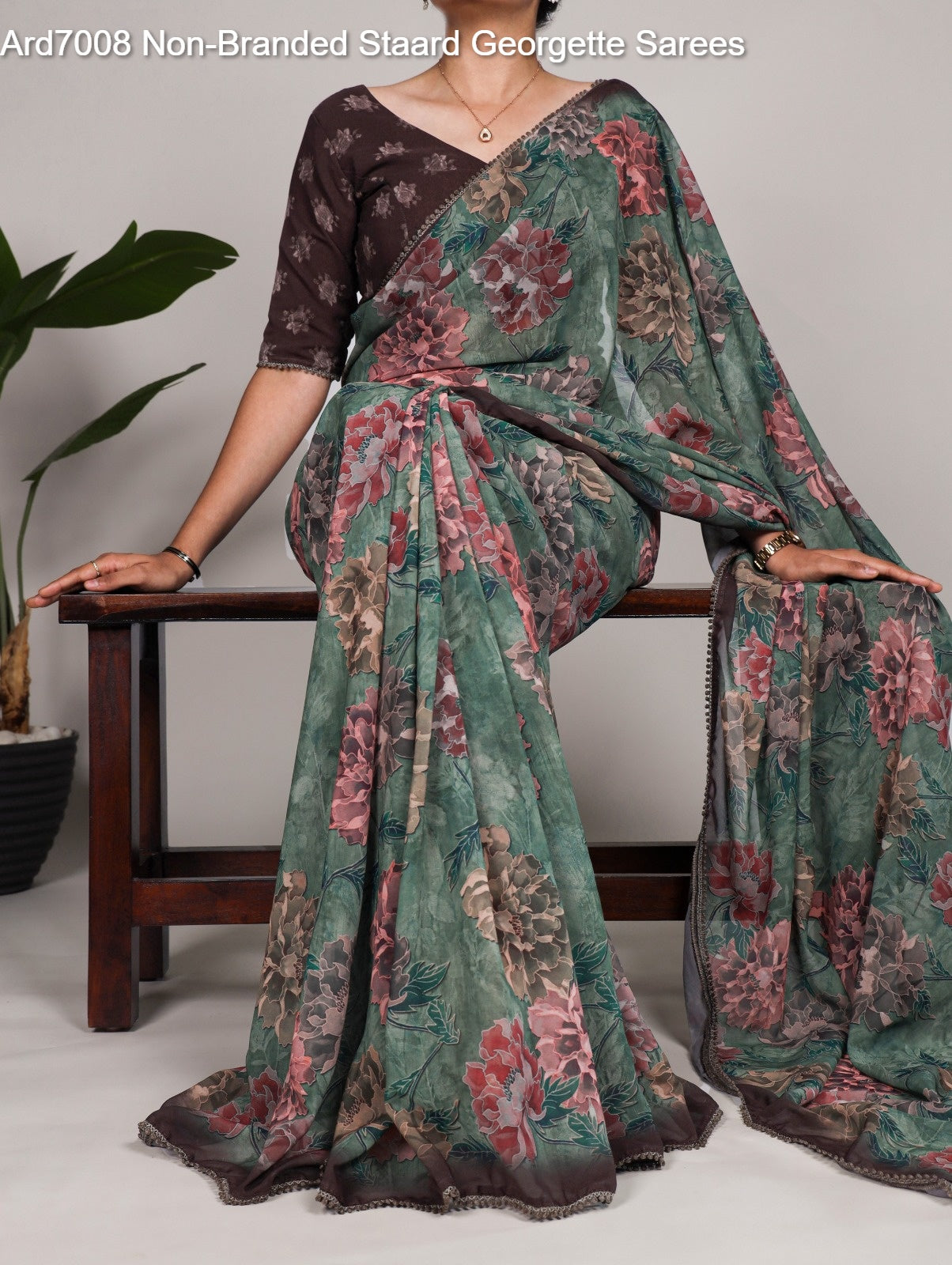 Ard7008 Non-Branded Staard Georgette Sarees