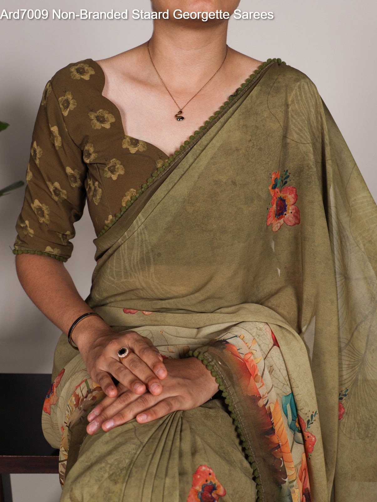 Ard7009 Non-Branded Staard Georgette Sarees