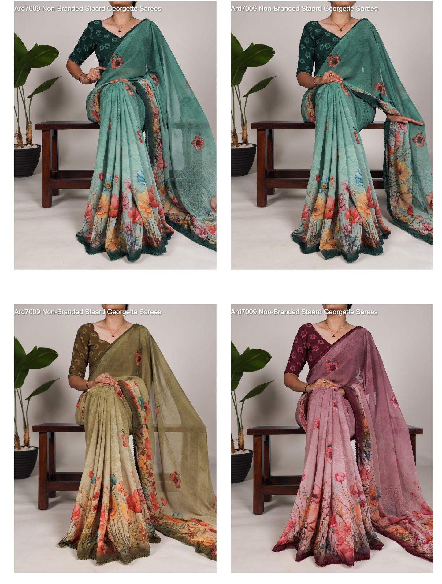 Ard7009 Non-Branded Staard Georgette Sarees