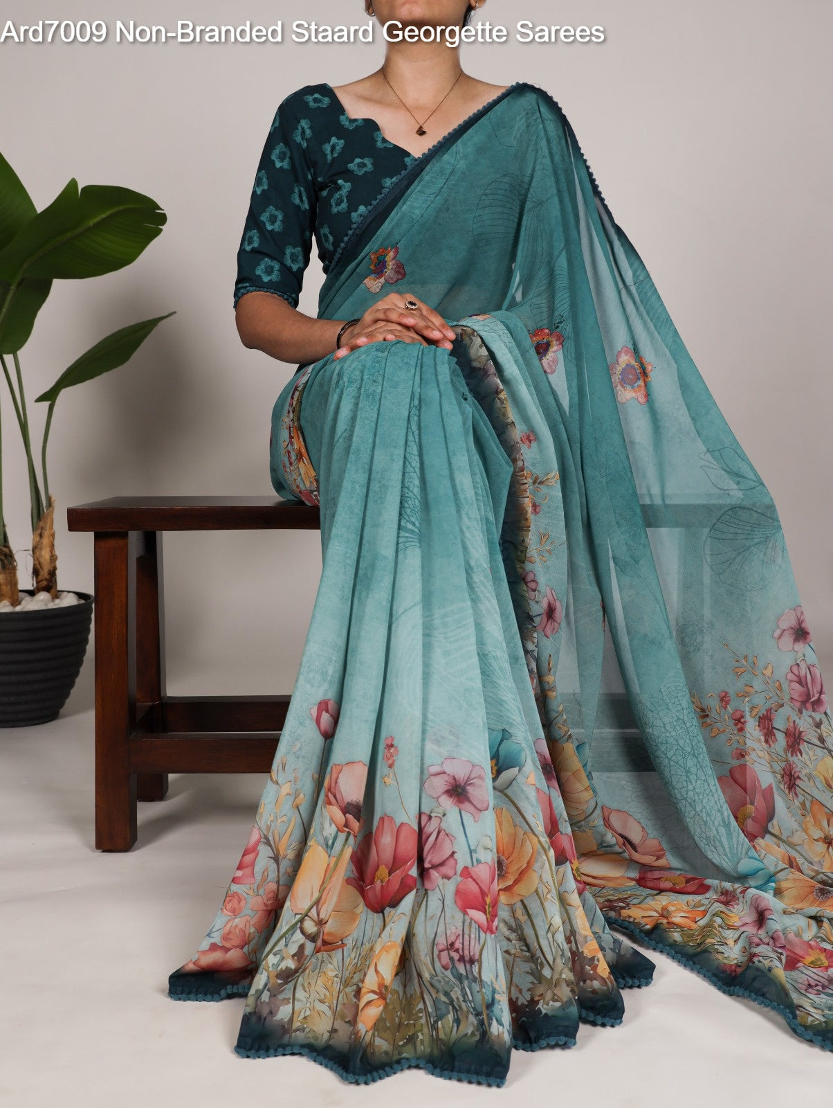 Ard7009 Non-Branded Staard Georgette Sarees