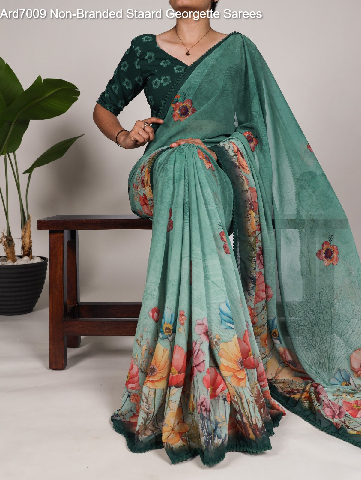 Ard7009 Non-Branded Staard Georgette Sarees