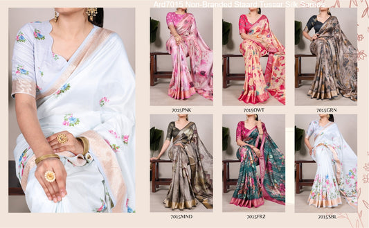 Ard7015 Non-Branded Staard Tussar Silk Sarees