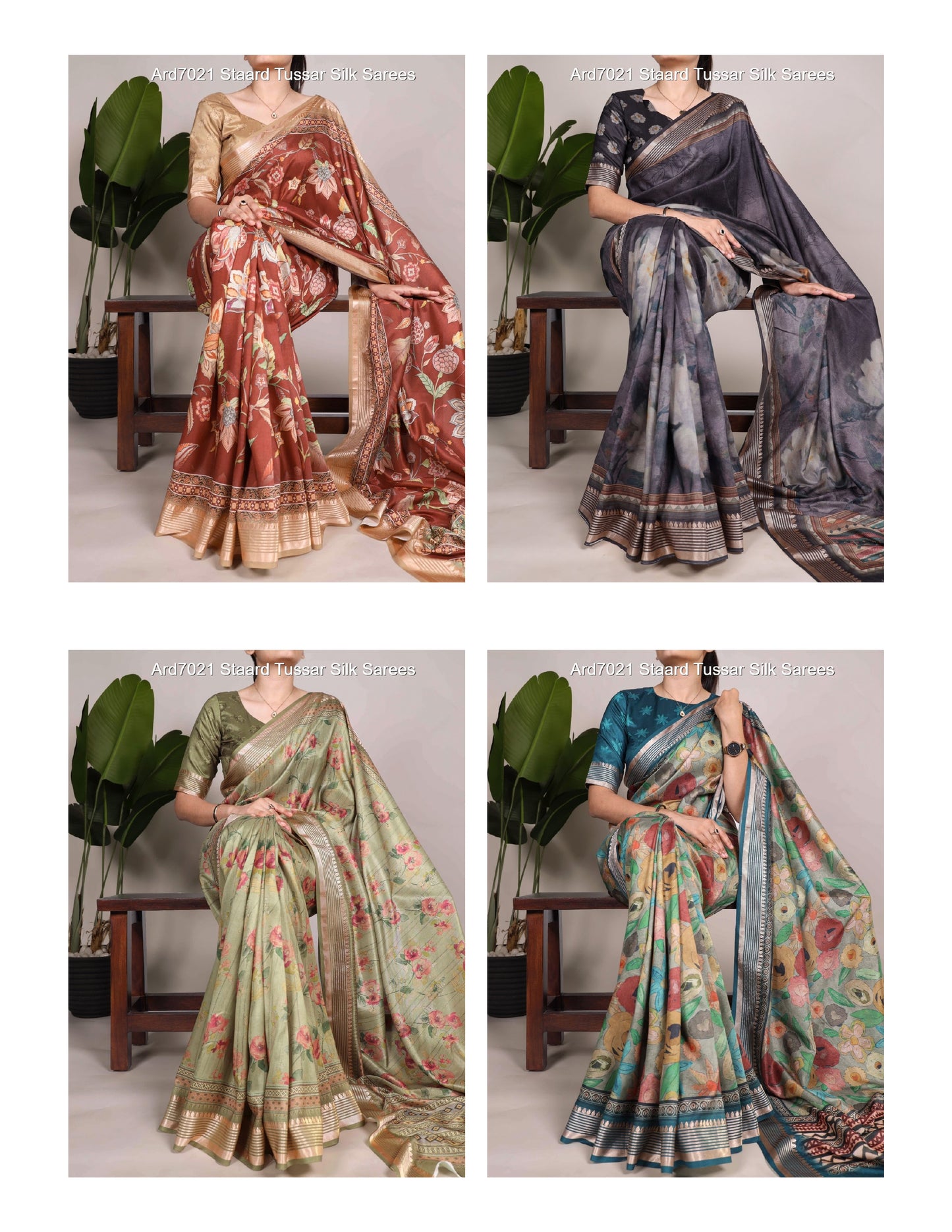 Ard7021 Staard Tussar Silk Sarees