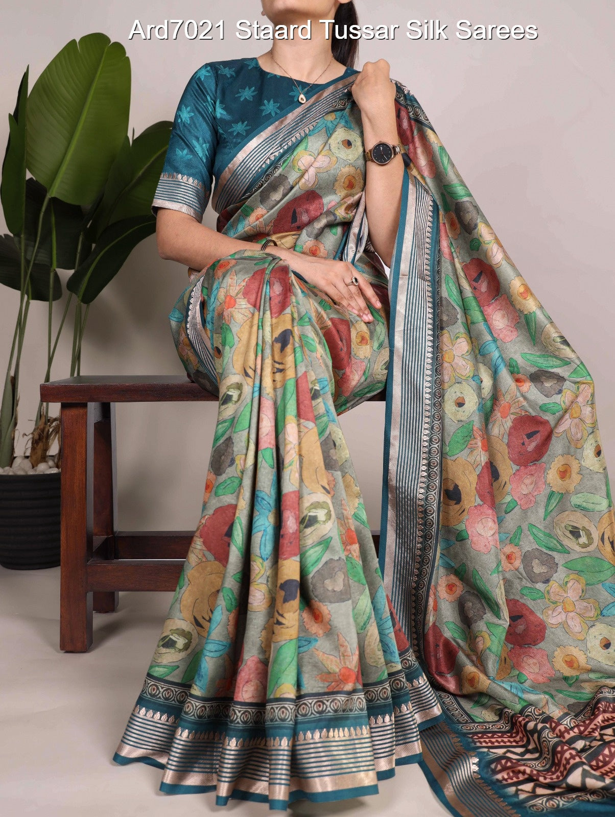 Ard7021 Staard Tussar Silk Sarees