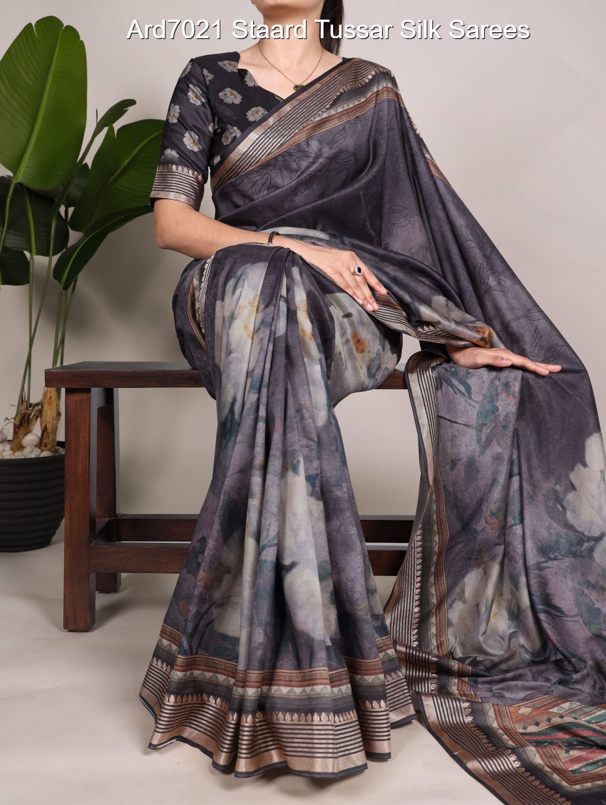 Ard7021 Staard Tussar Silk Sarees
