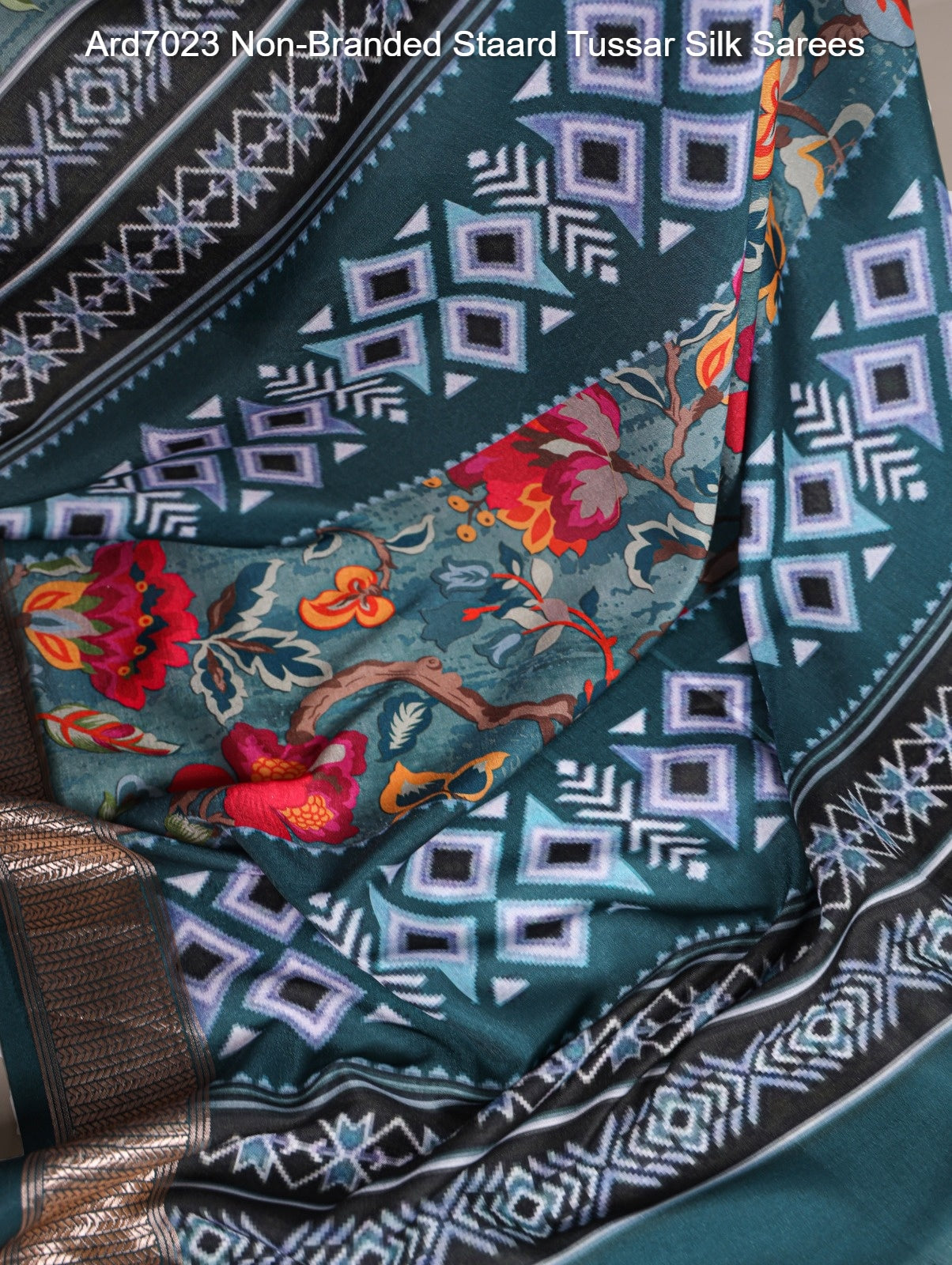 Ard7023 Non-Branded Staard Tussar Silk Sarees