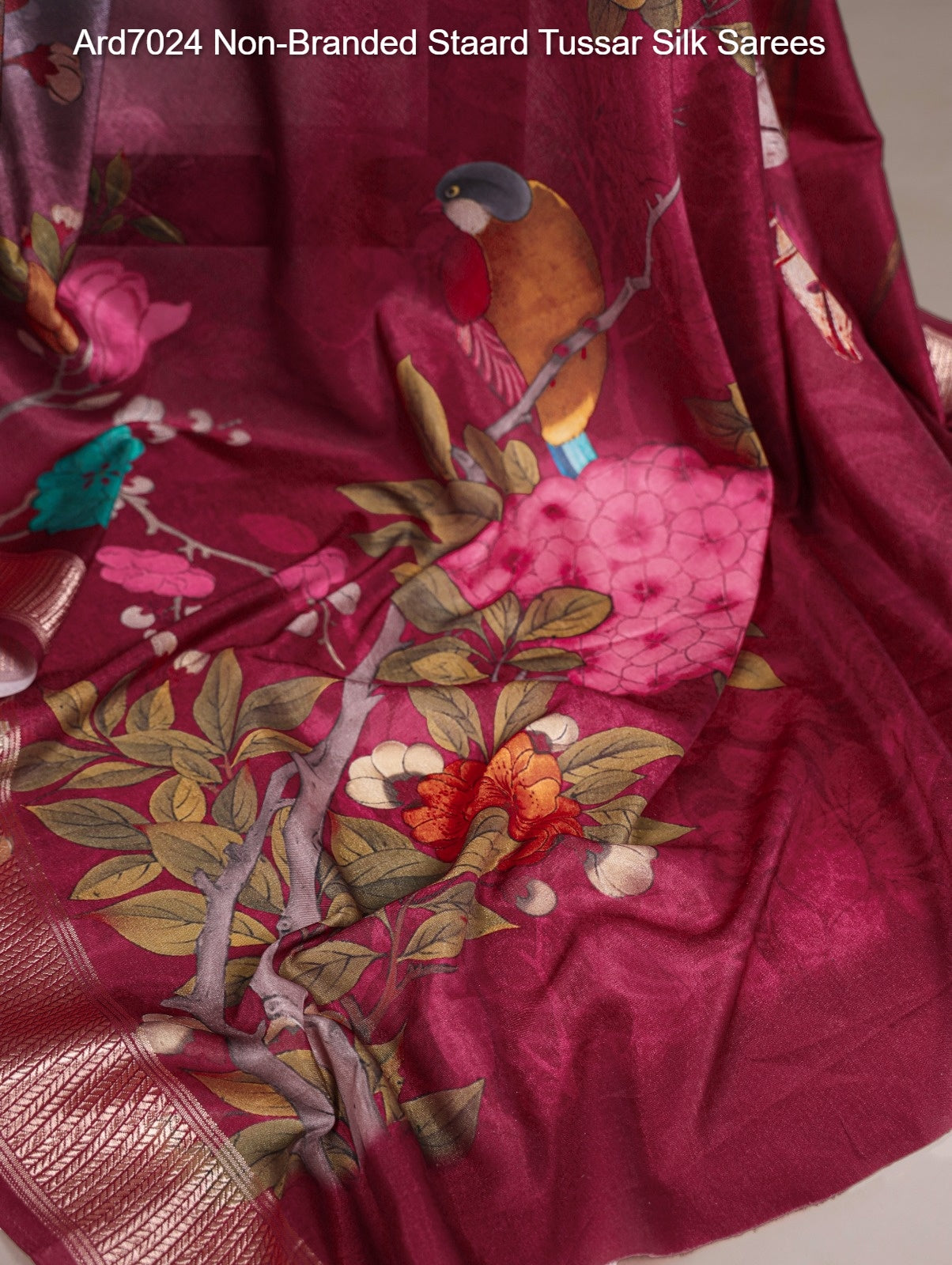 Ard7024 Non-Branded Staard Tussar Silk Sarees