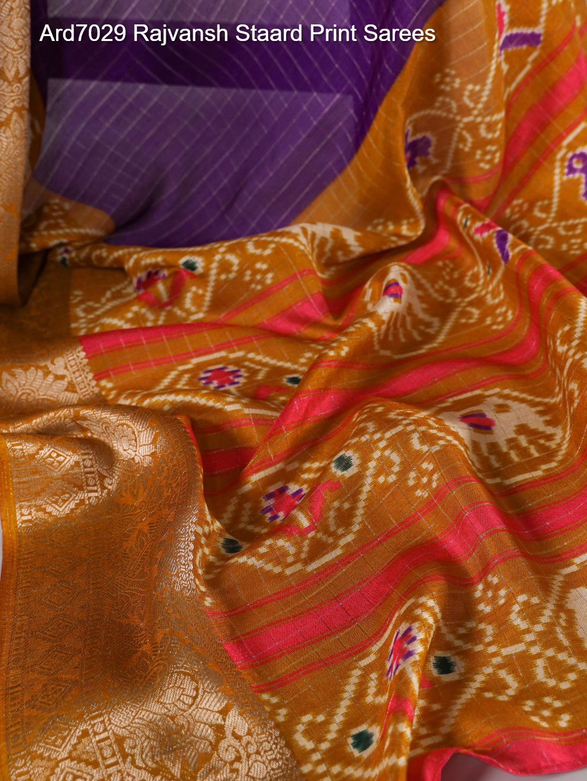 Ard7029 Rajvansh Staard Print Sarees