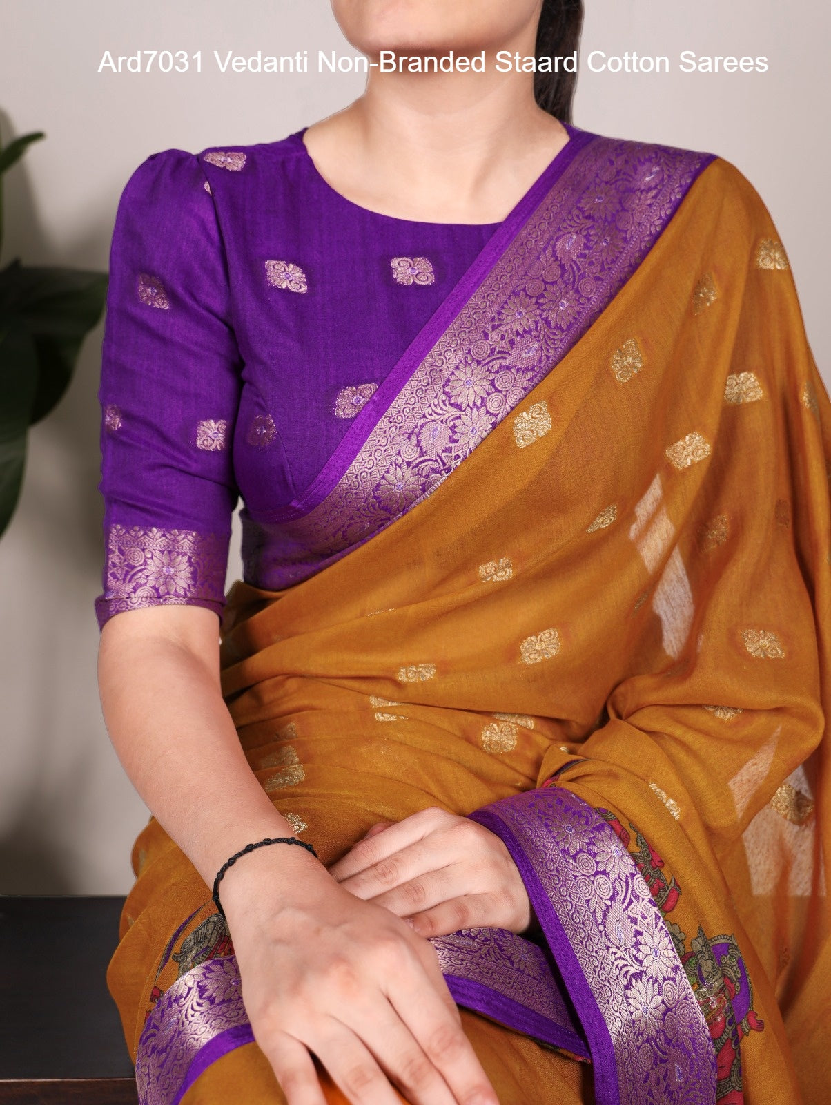 Ard7031 Vedanti Non-Branded Staard Cotton Sarees