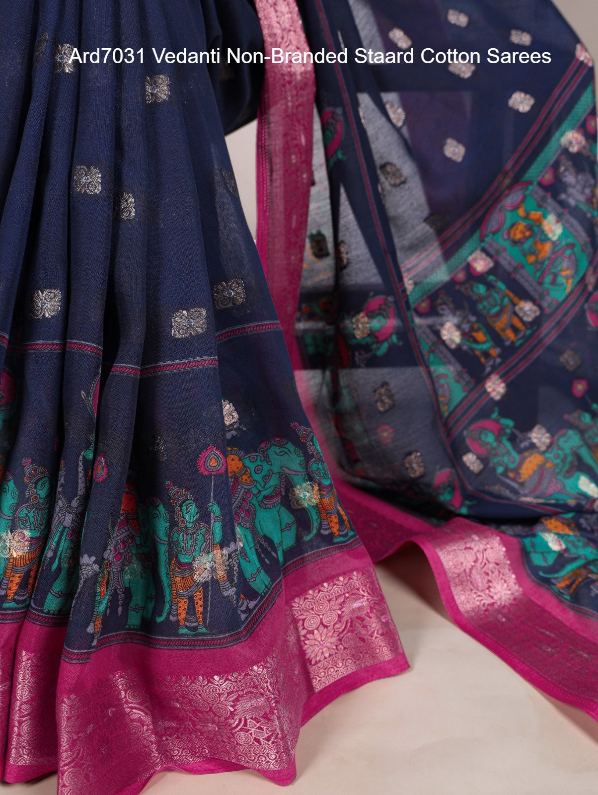 Ard7031 Vedanti Non-Branded Staard Cotton Sarees