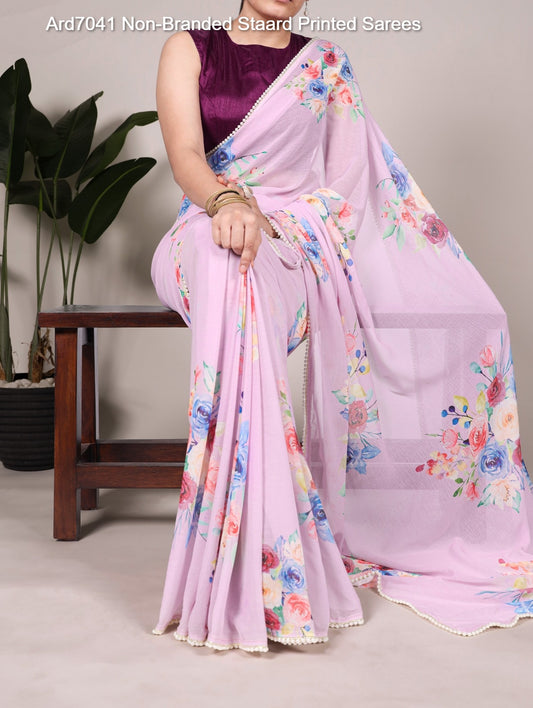 Ard7041 Non-Branded Staard Printed Sarees