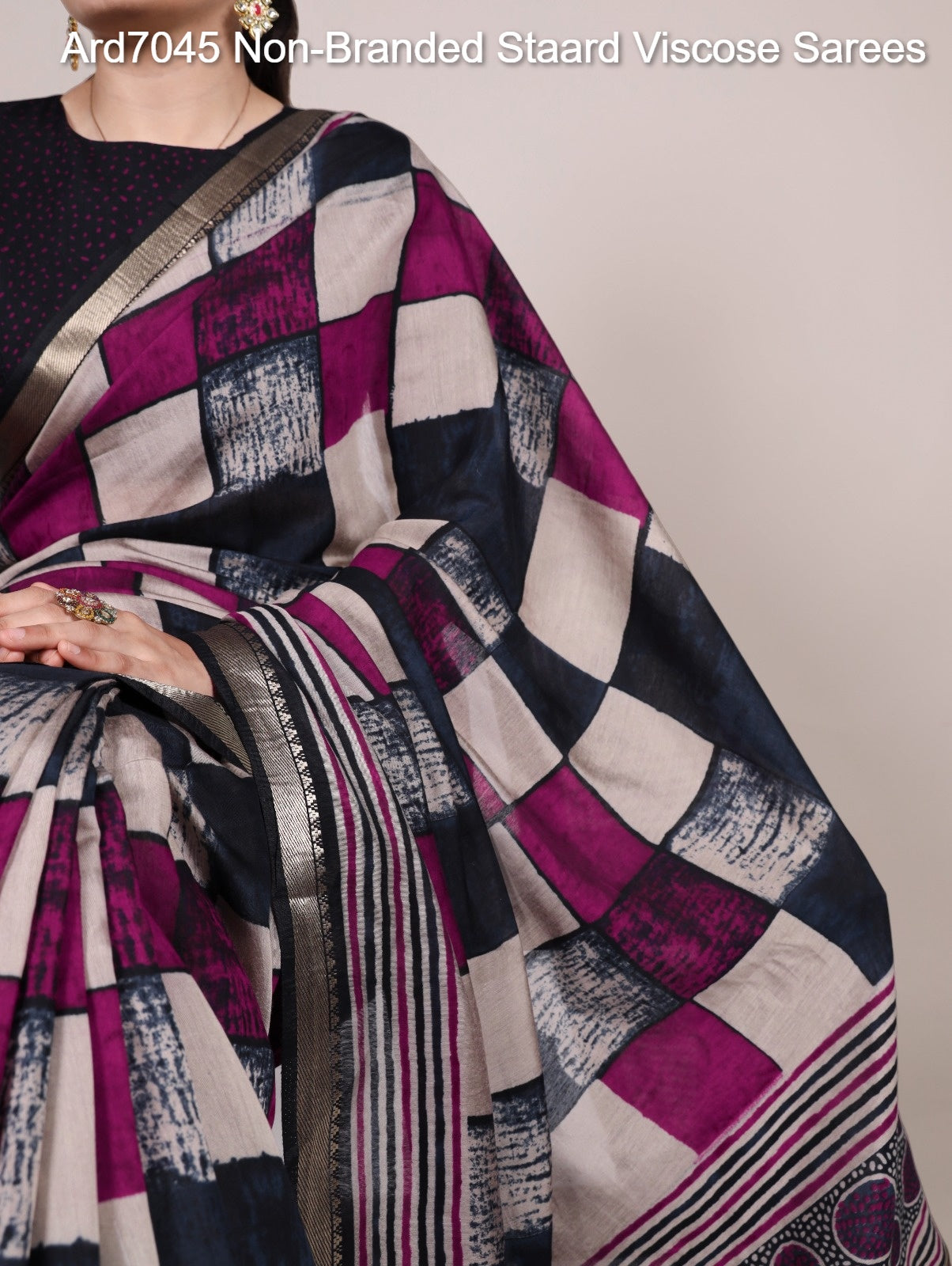 Ard7045 Non-Branded Staard Viscose Sarees