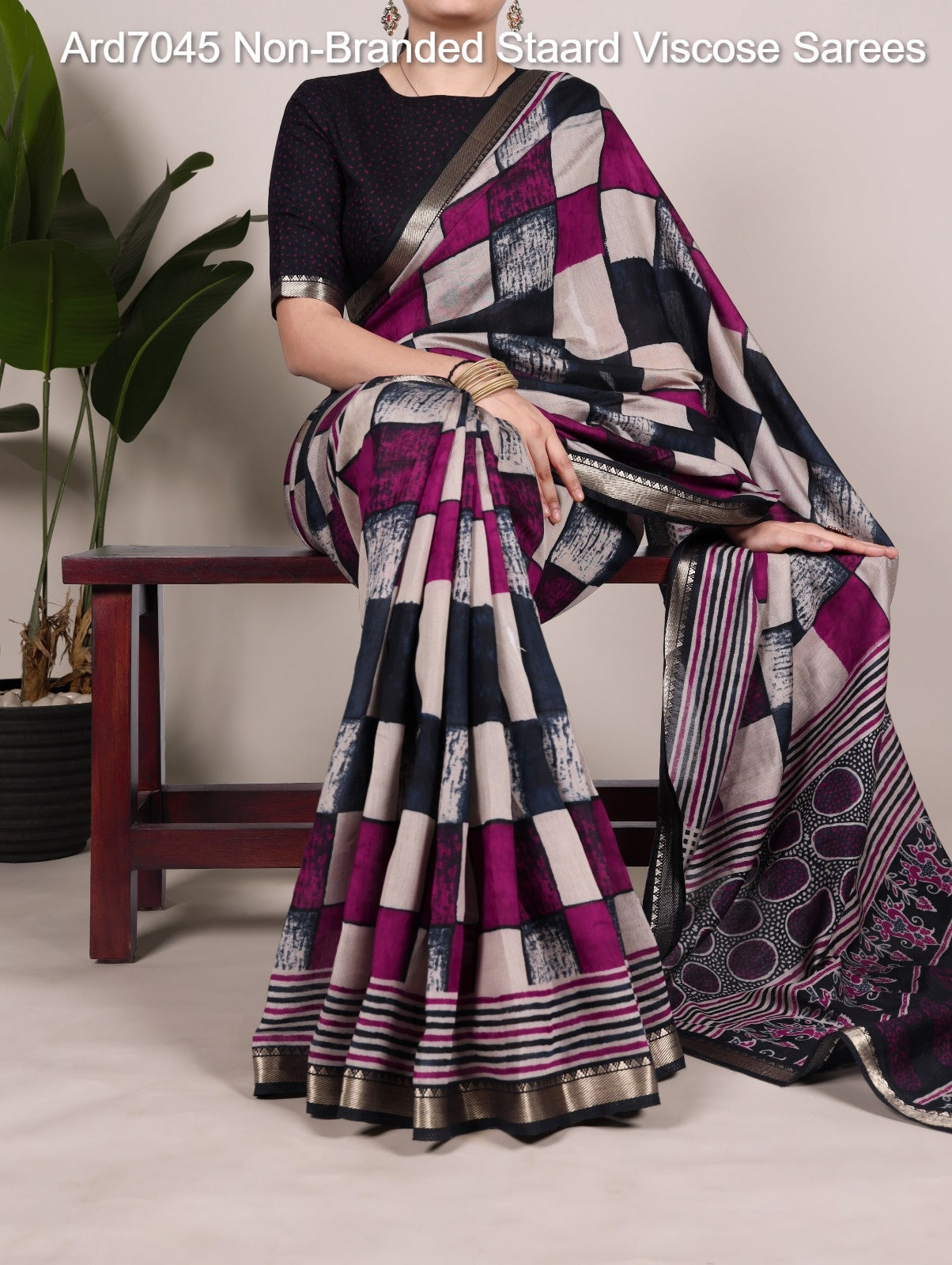 Ard7045 Non-Branded Staard Viscose Sarees
