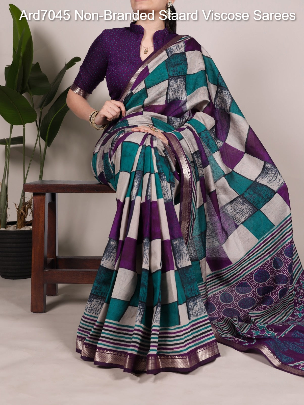 Ard7045 Non-Branded Staard Viscose Sarees