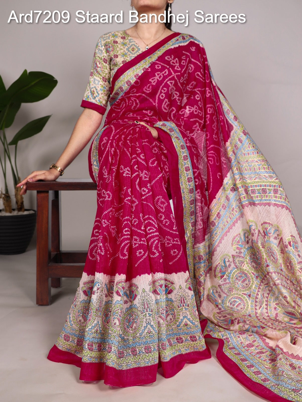 Ard7209 Staard Bandhej Sarees