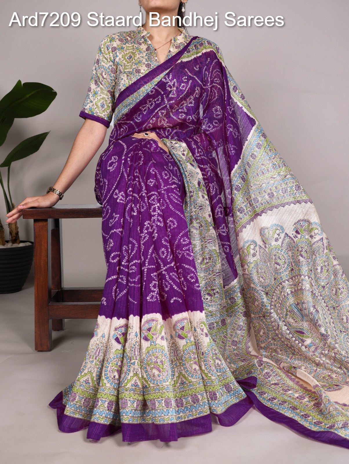 Ard7209 Staard Bandhej Sarees