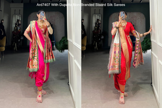 Ard7407 With Dupatta Non-Branded Staard Silk Sarees
