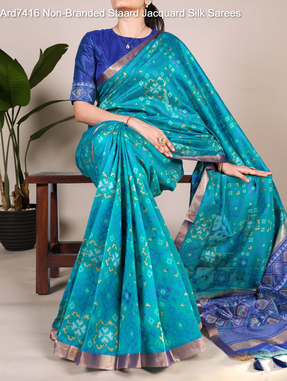 Ard7416 Non-Branded Staard Jacquard Silk Sarees
