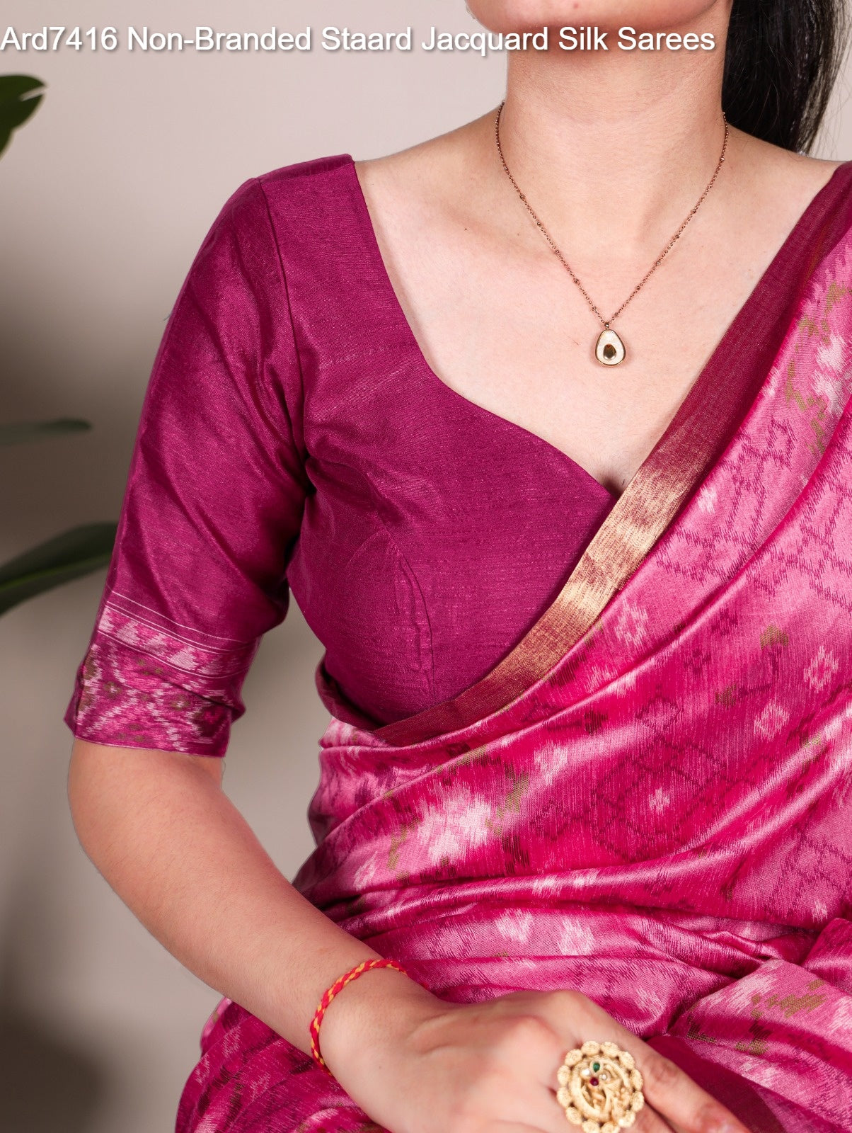 Ard7416 Non-Branded Staard Jacquard Silk Sarees