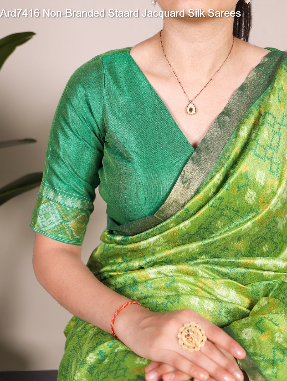 Ard7416 Non-Branded Staard Jacquard Silk Sarees