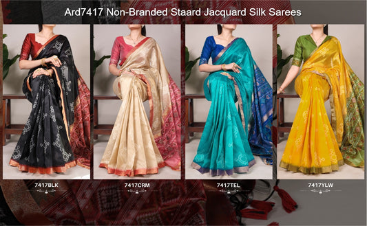 Ard7417 Non-Branded Staard Jacquard Silk Sarees