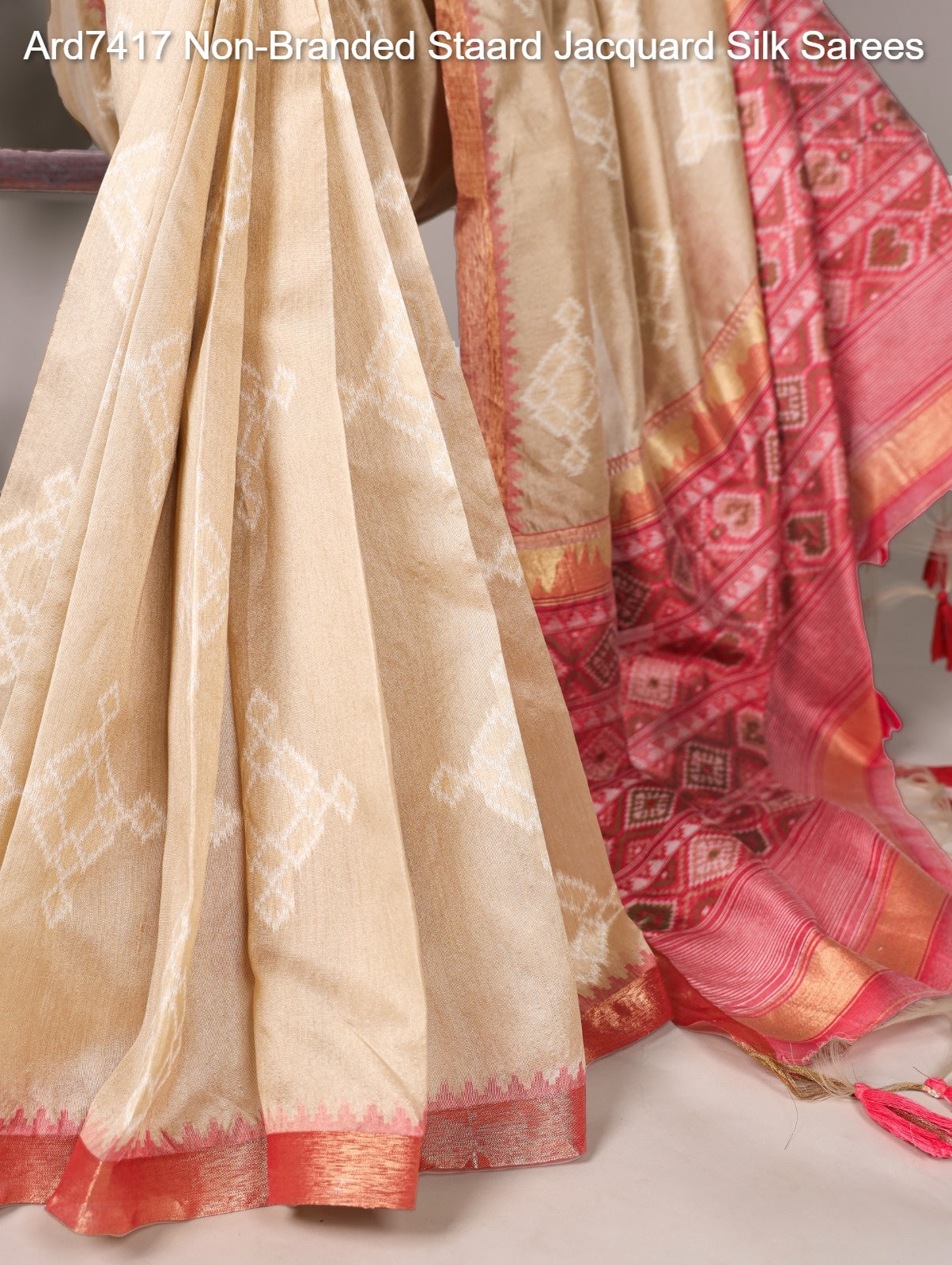 Ard7417 Non-Branded Staard Jacquard Silk Sarees