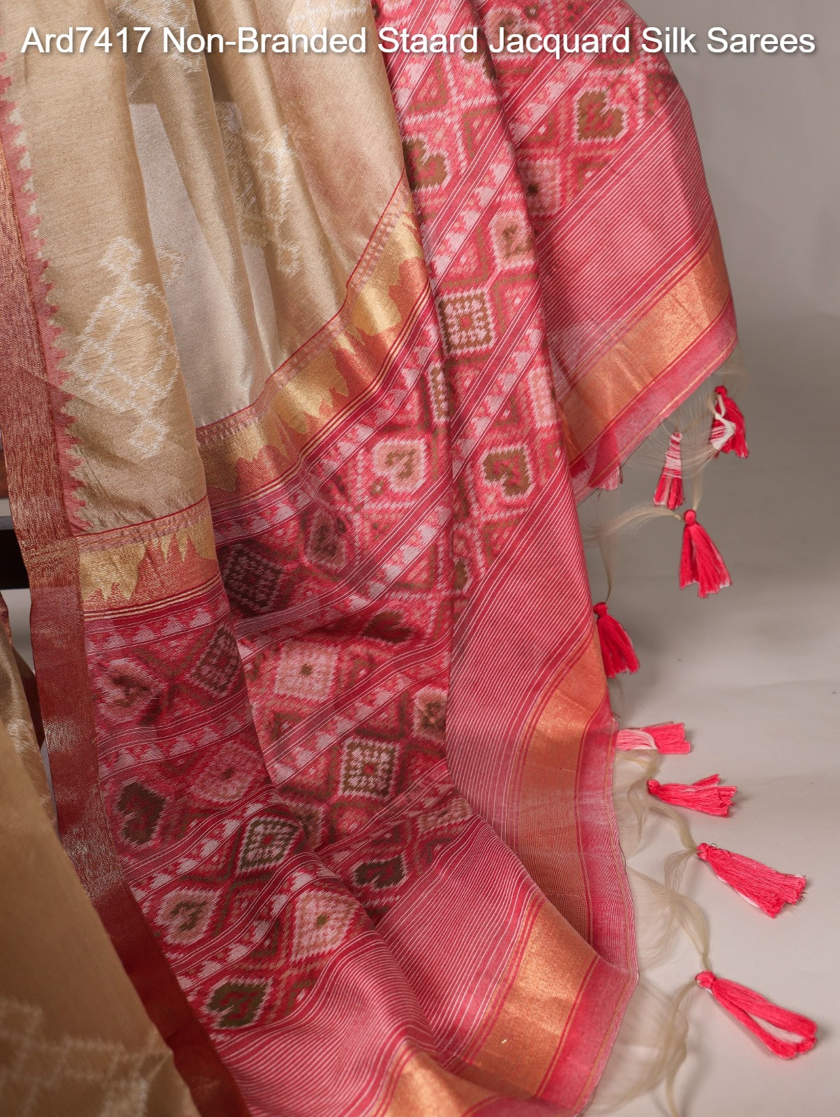 Ard7417 Non-Branded Staard Jacquard Silk Sarees
