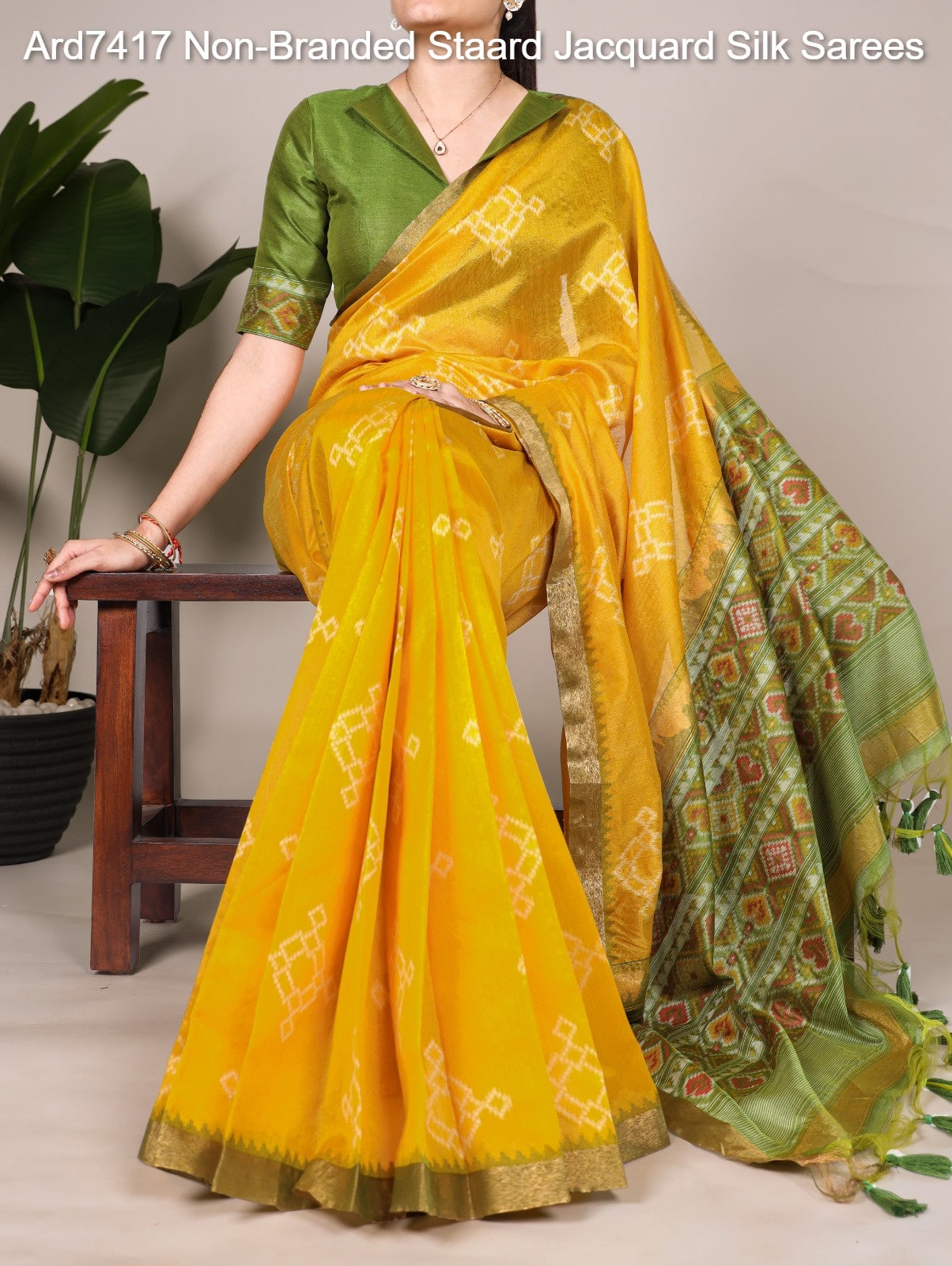 Ard7417 Non-Branded Staard Jacquard Silk Sarees