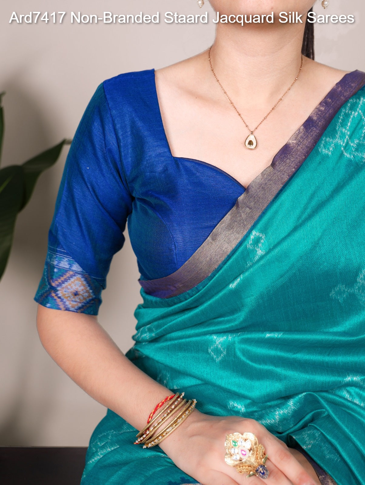 Ard7417 Non-Branded Staard Jacquard Silk Sarees