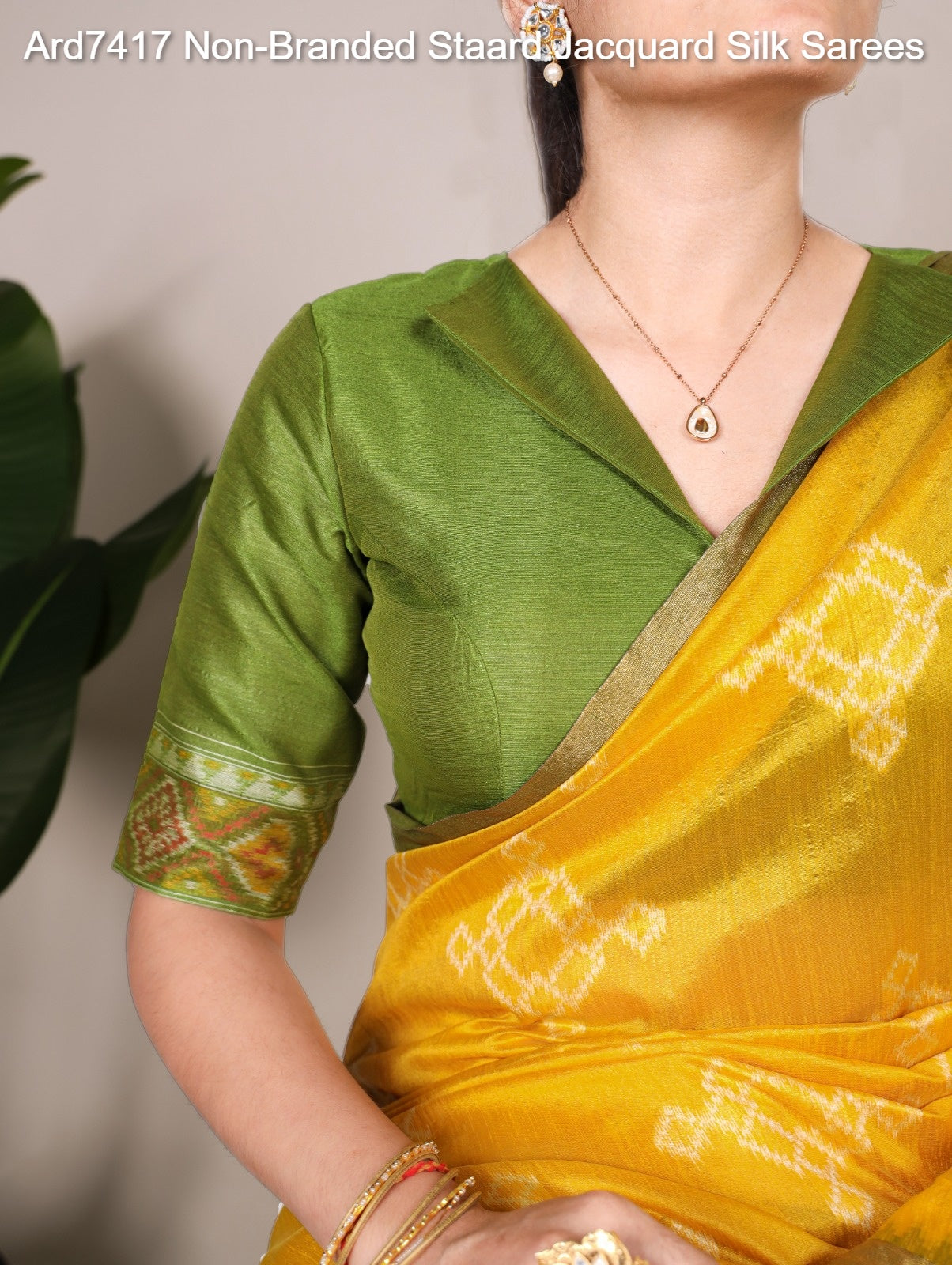 Ard7417 Non-Branded Staard Jacquard Silk Sarees