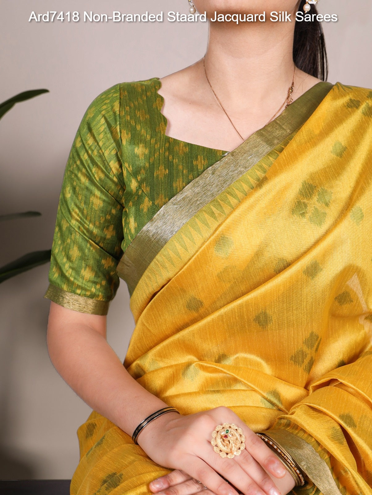 Ard7418 Non-Branded Staard Jacquard Silk Sarees