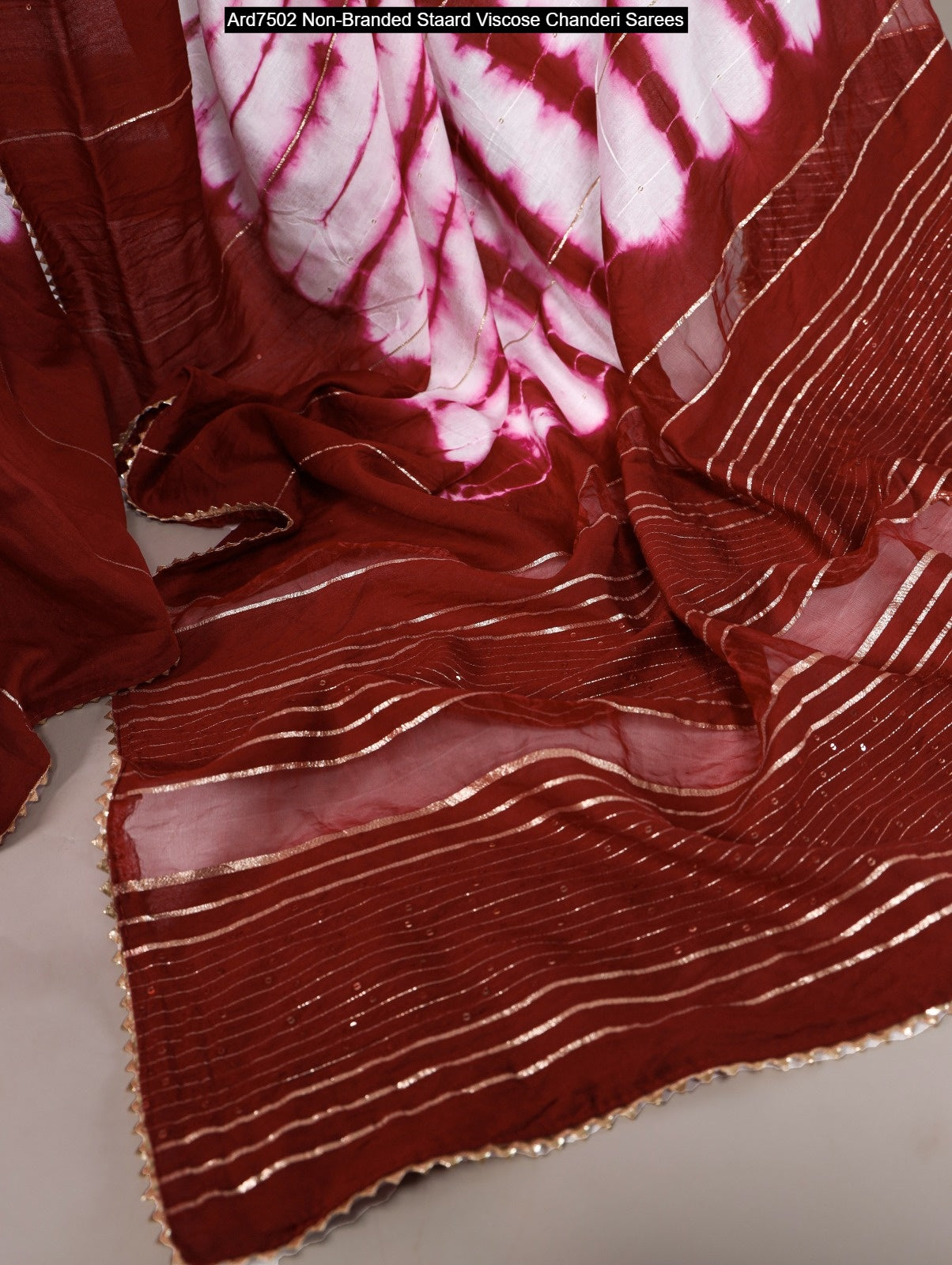 Ard7502 Non-Branded Staard Viscose Chanderi Sarees