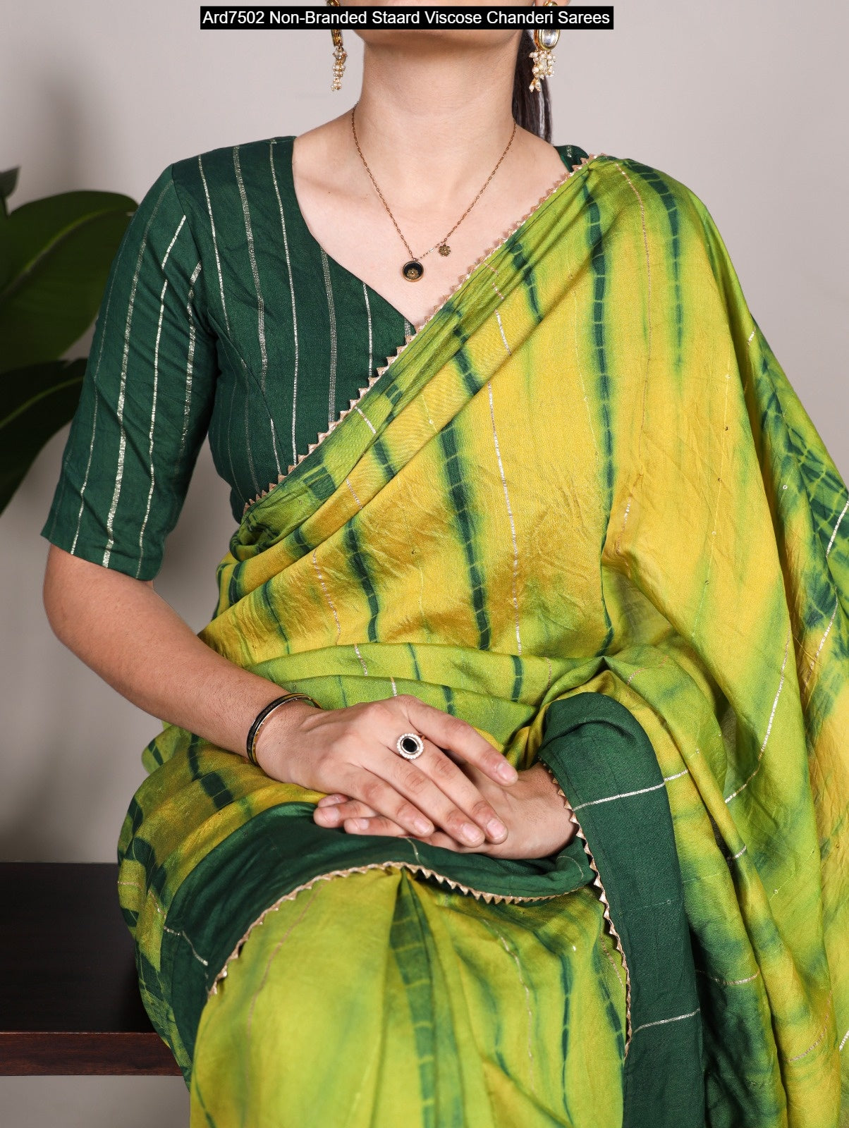 Ard7502 Non-Branded Staard Viscose Chanderi Sarees