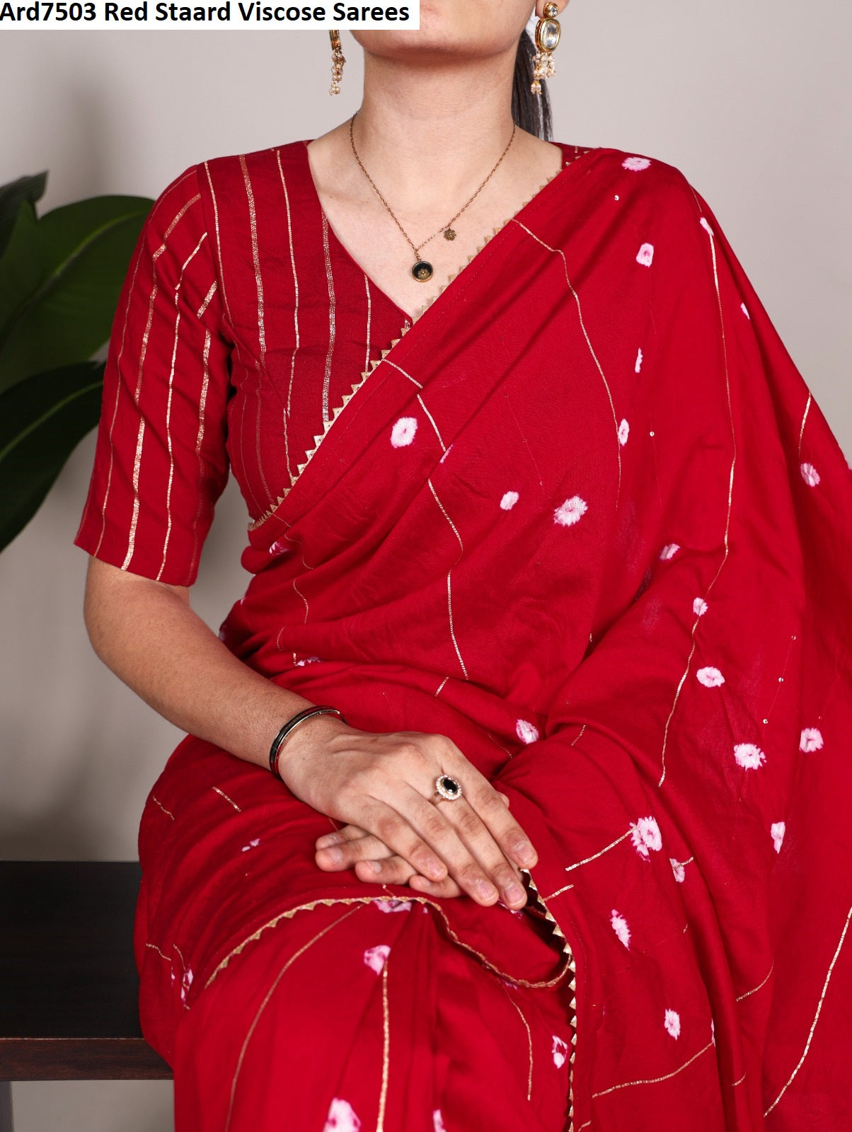 Ard7503 Red Staard Viscose Sarees