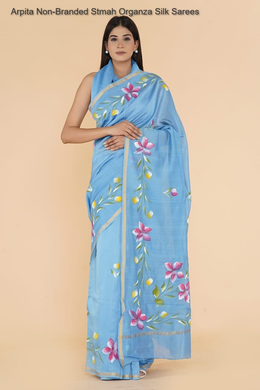 Arpita Non-Branded Stmah Organza Silk Sarees