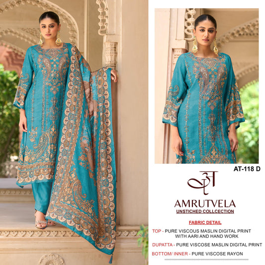 At-118-D Amrutvela Pure Viscose Pakistani Salwar Suits