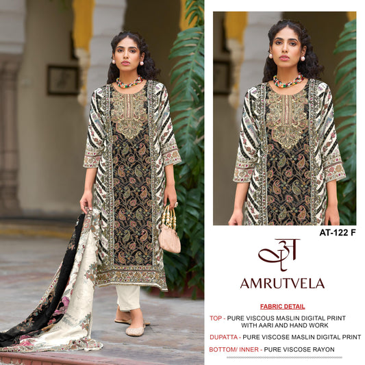 At-122 F Amrutvela Printed Pakistani Salwar Suits