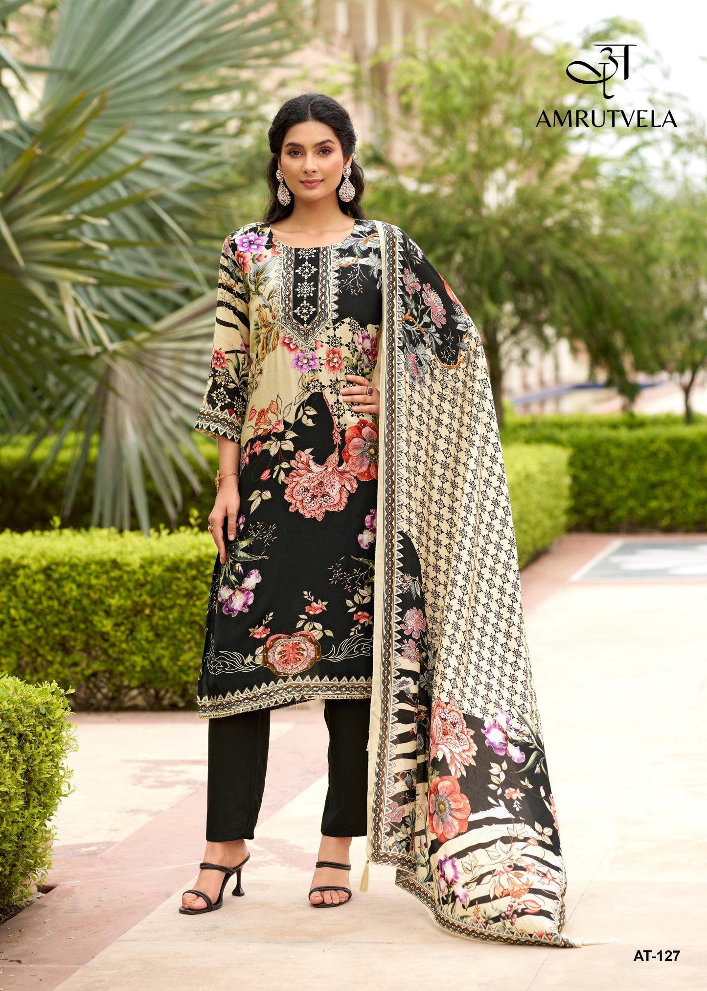 At-127-A Amrutvela Pure Viscose Pakistani Salwar Suits
