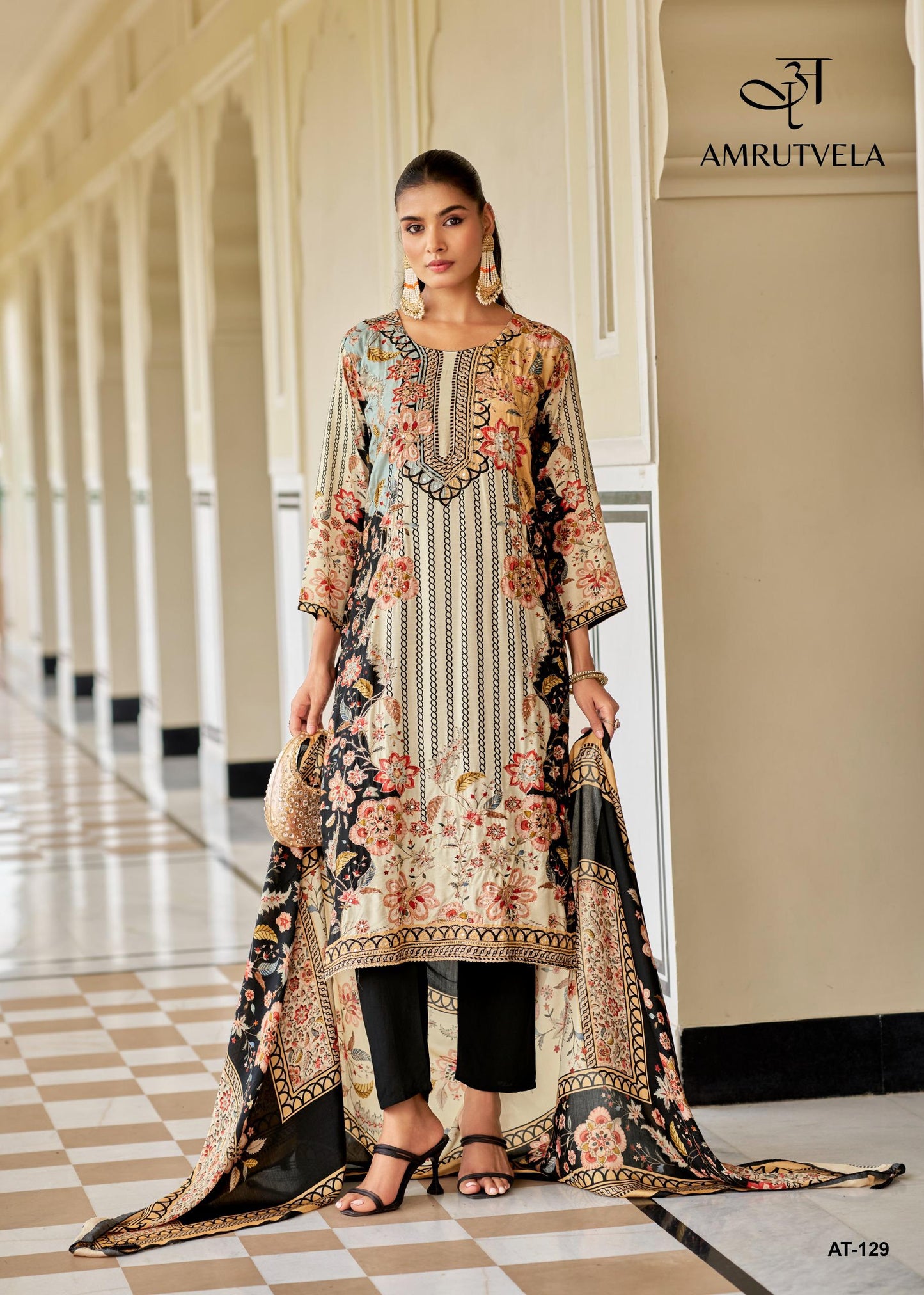 At-129 A Amrutvela Printed Pakistani Salwar Suits