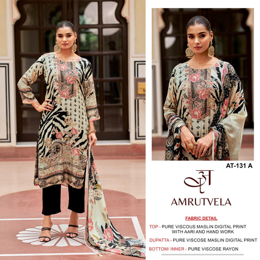 At-131-A Amrutvela Pure Viscose Pakistani Salwar Suits