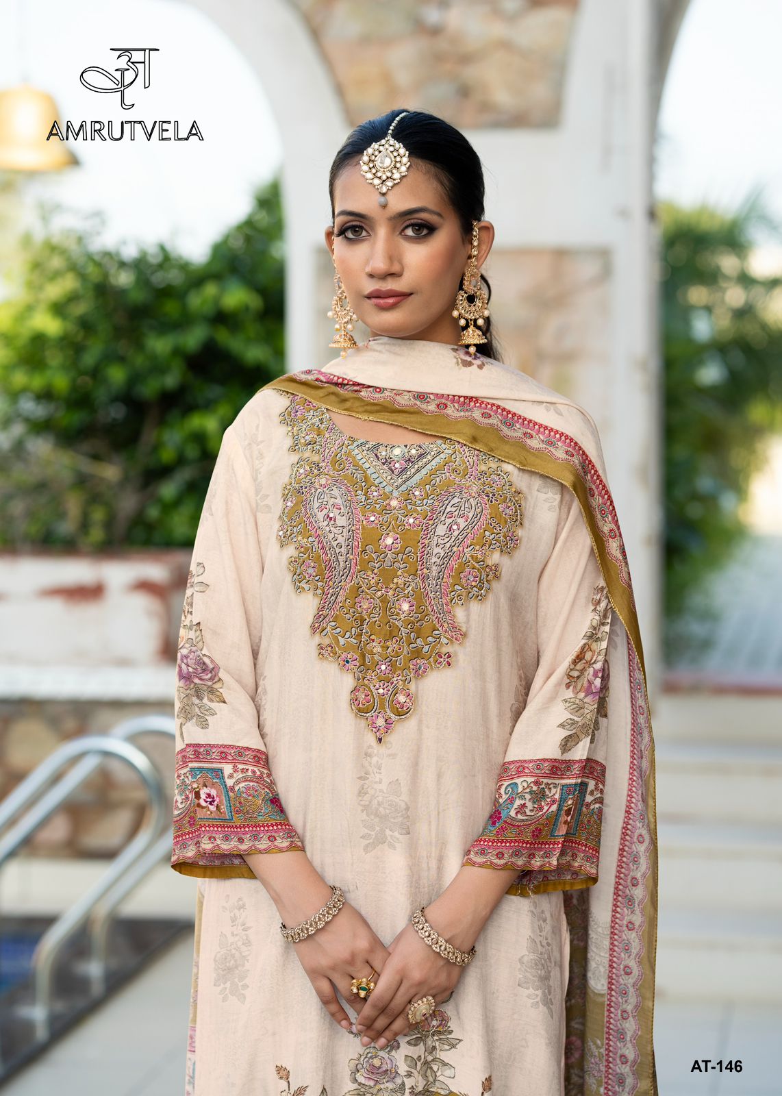 At-146 A Amrutvela Printed Karachi Unstitched Suits