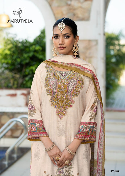 At-146 A Amrutvela Printed Karachi Unstitched Suits
