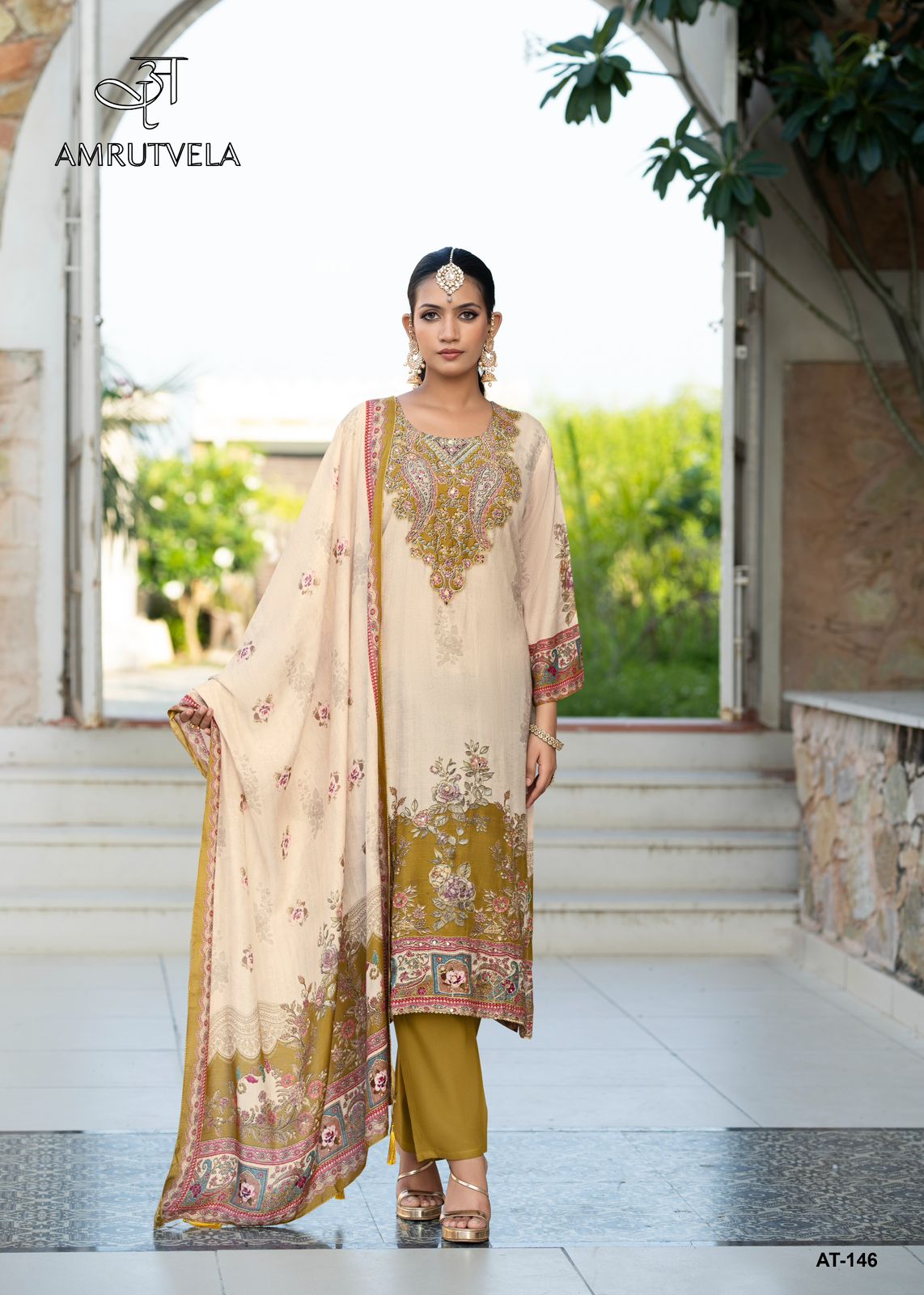 At-146 A Amrutvela Printed Karachi Unstitched Suits