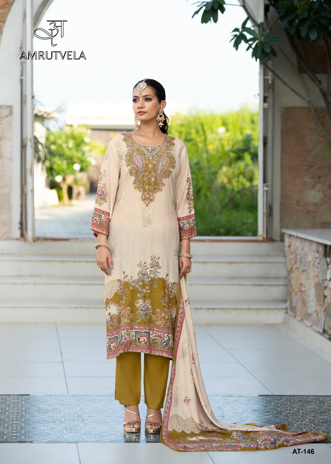 At-146 A Amrutvela Printed Karachi Unstitched Suits