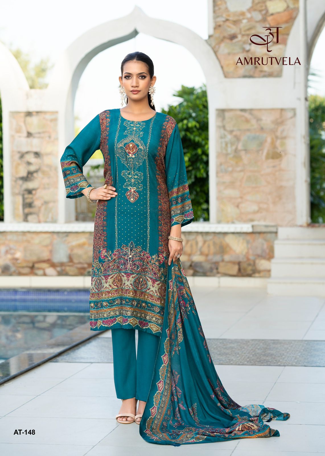At-148 A Amrutvela Printed Pakistani Salwar Suits